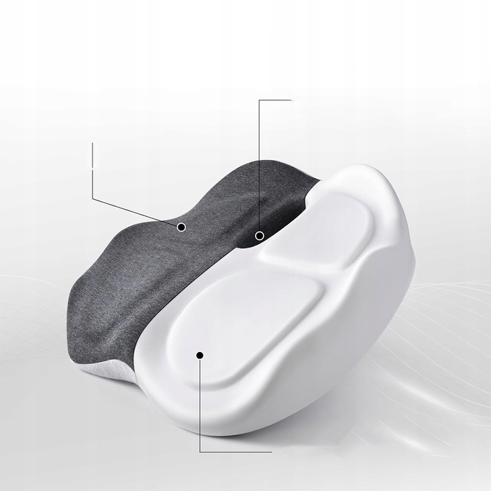 Ортопедична подушка для сидіння з ефектом пам'яті (Memory Foam), профільна, велика