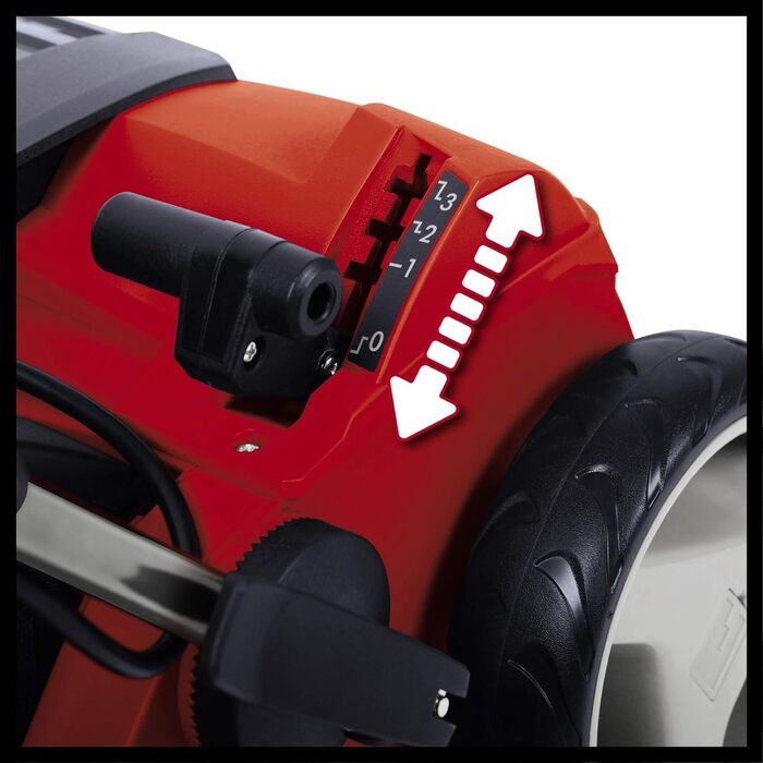 Einhell Electric Scarifier-Aerator GE-SA 1435 (1400W, 35cm working width, up to 3-9mm working depth, adjustable height pole, 28L collection bag, including aerator roller)