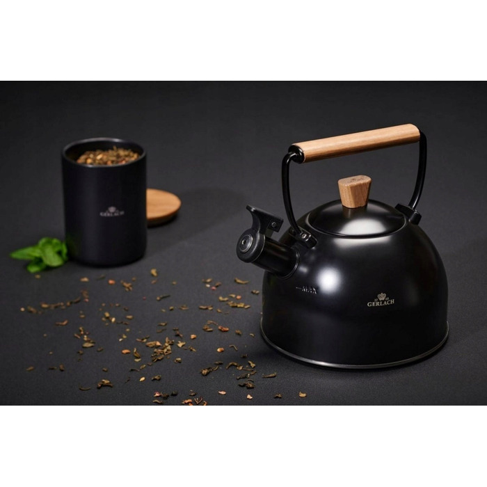 Класичний сталевий чайник Gerlach, 2,5 л, чорний