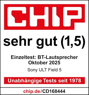 Sony ULT Field 5 – Портативна Bluetooth колонка з ULT Power Sound, IP67 (водонепроникна, пилозахищена, ударостійка), 12 год роботи, білий