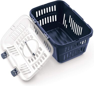 Транспортний бокс для кота з відкритим верхом, блакитний, 49 x 34 x 32 см