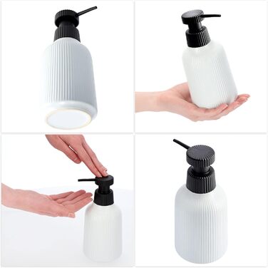 KADAX Bathroom Accessories Set, Modern Bathroom Accessories, Ceramic Bathroom Accessories, Bathroom Accessories (White: Toothbrush Holder, Soap Dispenser, Toilet Brush) (White - Soap Dispenser, Toilet Brush, 2)