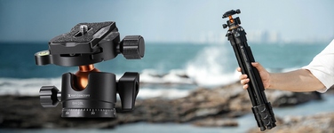 Штатив K&F Concept A234A1 з головкою BH-28L, 160 см, чорний