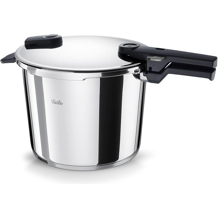 Каструля-скороварка Fissler Vitaquick 4.5 л, Ø 22 см, з нержавіючої сталі, 2 режими приготування, Made in Germany, для індукційних плит