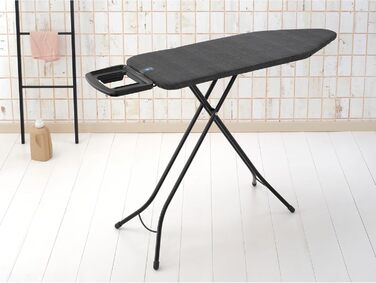 Гладильна дошка Brabantia Bügelbrett C XL для праски з парою, регульована висота, для правші та лівші, міцна металева рама, 124 x 45 см, Denim Black