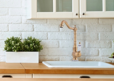 Змішувач для кухні Yoka Home, золотий ретро, високий поворотний вилив