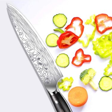 Chef's Knife, Kitchen Knife, Meat Knife Professional 20CM, Extra Sharp Blade, German Stainless Steel, Ergonomic Handle with Gift Box