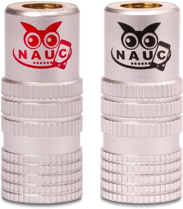 Бананові роз'єми NAUC High End 28x (14 пар) 24K позолочені, для кабелю до 6 мм², чорні та червоні, з'ємні/припаювані