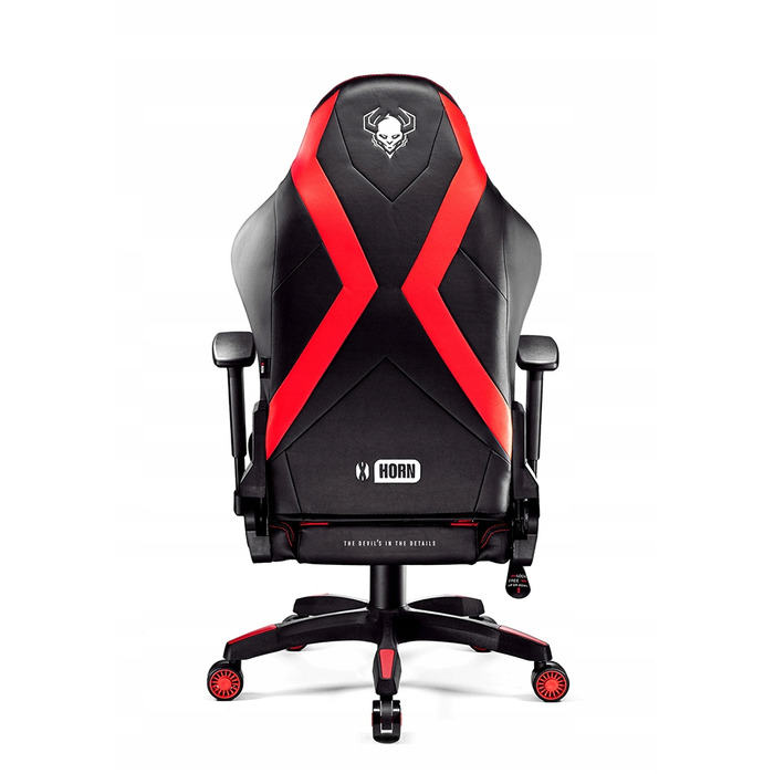 Ігрове крісло Diablo Chairs X-Horn 2.0, штучна шкіра, чорно-червоне