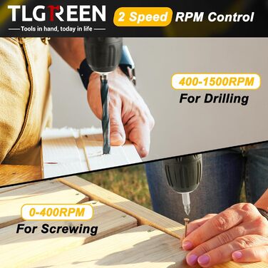 Набір інструментів TLGREEN 138-tlg з акумуляторним шуруповертом 12V для ремонту та DIY, акумуляторний інструмент для дому