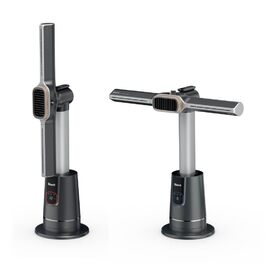 Вентилятор та обігрівач 2-в-1 Shark TurboBlade Cool + Heat з термостатом, пультом керування та коливанням | Безлопатевий вентилятор та обігрівач для швидкого нагріву та охолодження, чорно-золотий, TH200EU TurboBlade – Cool + Heat, антрацит