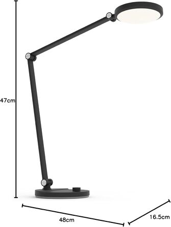 LED лампа настільна FeinTech LTL00121 з регулюванням яскравості, чорна