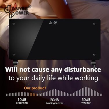 Конвектор DONYER POWER 2500W з Wi-Fi, чорний, настінний/підлоговий, таймер, пульт, 2.5 кВт