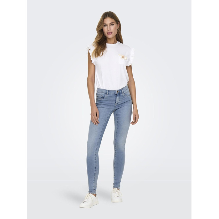 Джинси жіночі Only Skinny DNM NOOS блакитні, базові, стрітстайл (L / 32L, світло-синій денім)