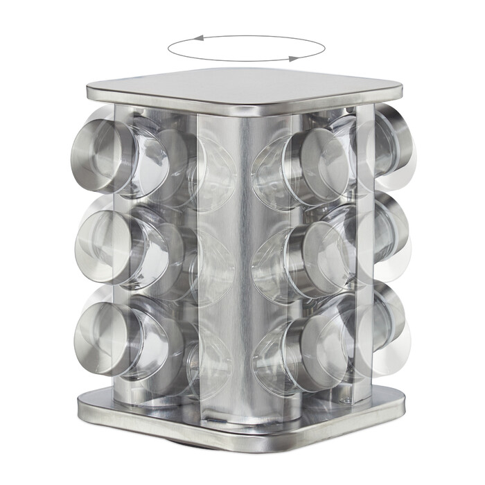 Relaxdays Spice Carousel with 12 Jars
