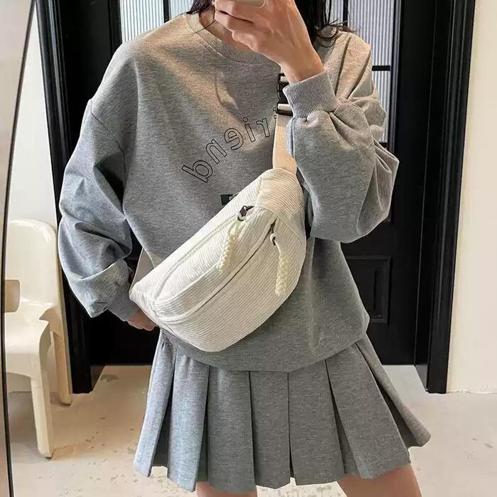 Чоловіча/Жіноча поясна сумка на шнурку, унісекс, зелена, з регульованим ремінцем