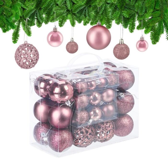 Relaxdays Set of 50 Christmas Baubles