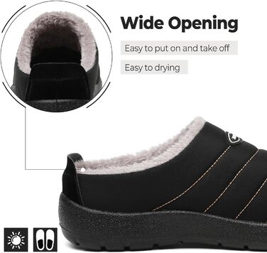 Тапочки халатні зимові для чоловіків та жінок Mishansha, теплі, з плюшевою підкладкою, розмір 35-47, чорний колір