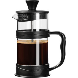 Френч-прес ParaCity 350 мл: нержавіюча сталь, термостійке скло, для холодної заварки, ідеальний подарунок для подорожей та дому (Чорний)