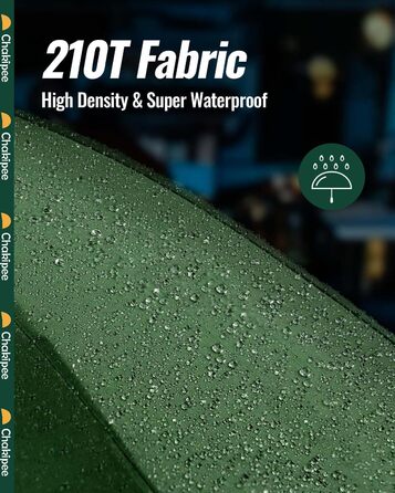 Чакіпі - парасолька велика, штормостійка, з відбиваючим покриттям, для чоловіків та жінок. Автоматичний парасолька, компактний, для подорожей. Розмір купола 106 см, темно-зелена