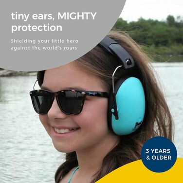 Банд захист для вух для дівчаток та хлопчиків від 2 років - навушники для шумозахисту та зменшення шуму - м'які та регульовані - Лагуна Блакитний