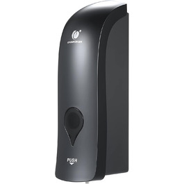 Дозатор мила настінний без свердління, 300 мл, ручний, для душу/шампуню/дезінфікуючого засобу, чорний/білий/золотий, опція сіро-чорний