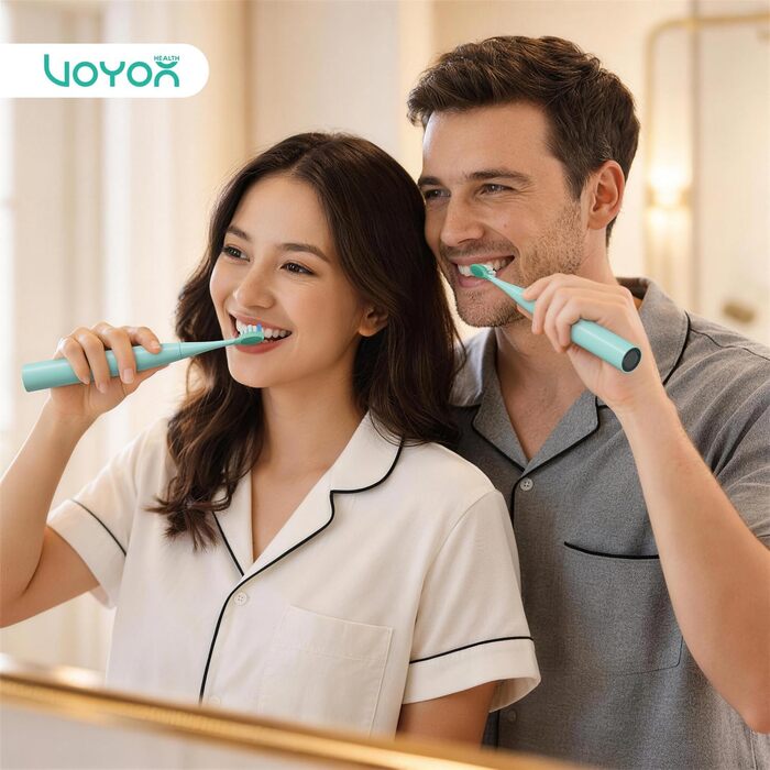 Електрична звукова зубна щітка Ultraschall ET110 (41000 VPM, 70 днів, 6 насадок, таймер, IPX7, зелена)