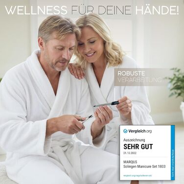 Набір для манікюру marQus Solingen з екошкіри 7 предметів - якісний сталевий набір для жінок та чоловіків