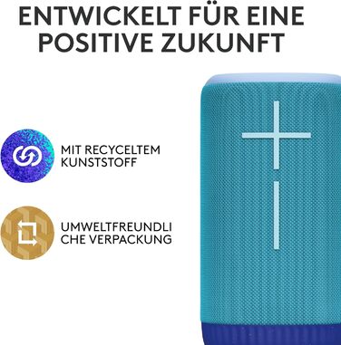 UE EVERBOOM Bluetooth колонка портативна водонепроникна IP67, 20 год автономії, 55м радіус дії, глибокі баси, 360° звук - Синій