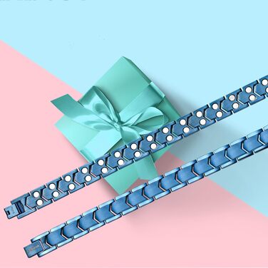 Чоловічий магнітний браслет TITAN, синій. Знімає статичну електрику