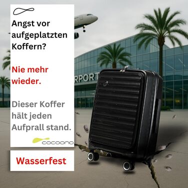 Чорний валіза-тролі 100 літрів з TSA замком - валіза з жорстким корпусом для подорожей