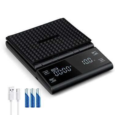 Ваги для кави Wigearss з таймером, 5 кг/0.1 г, високоточні для еспресо та Pour-Over