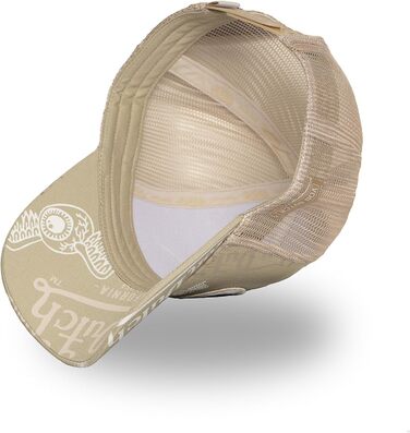 Кепка Von Dutch Trucker Snapback унісекс, бежево-біла