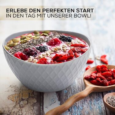 Набір мисок Miamio Palmanova (блакитний), 6 шт, 800 мл - сучасний дизайн, великий об'єм