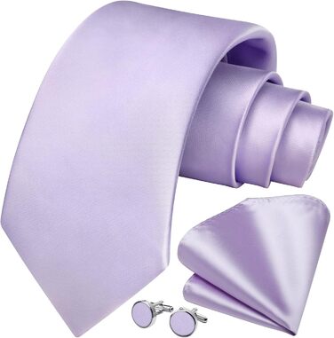 Краватка чоловіча Enlision для весілля, краватка та нагрудна хустинка з манжетними кнопками, шовкова, візерунок Paisley, різні кольори (K- фіолетовий)