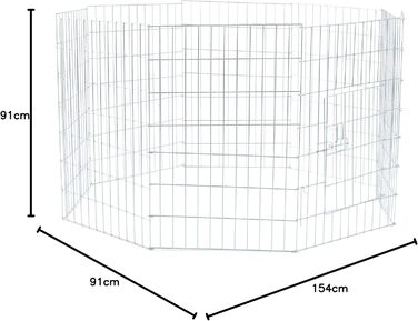 Вольєр для цуценят Trixie Natura, оцинкований, діаметр 154 см, висота 91 см