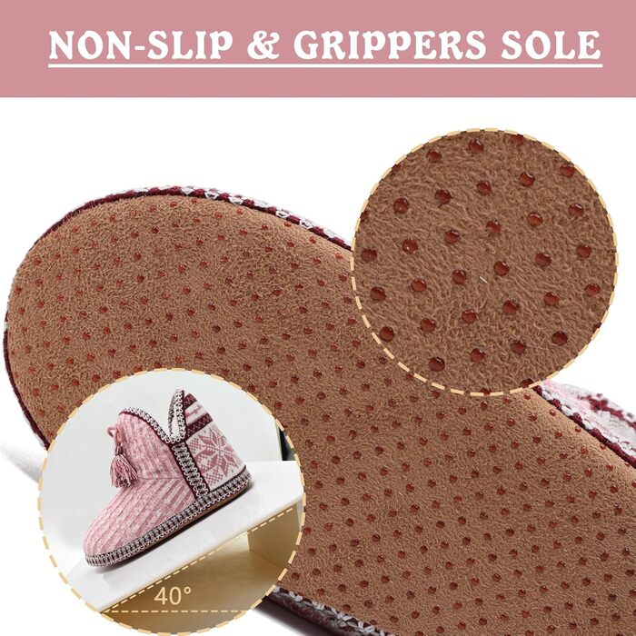 Тапочки халатні жіночі COFACE Lammfell – теплі халатні тапочки з овечої вовни, зимові, плюшеві, з підкладкою, халатні чоботи, комфортні пантофлі 39/40 EU, Dunkerosa