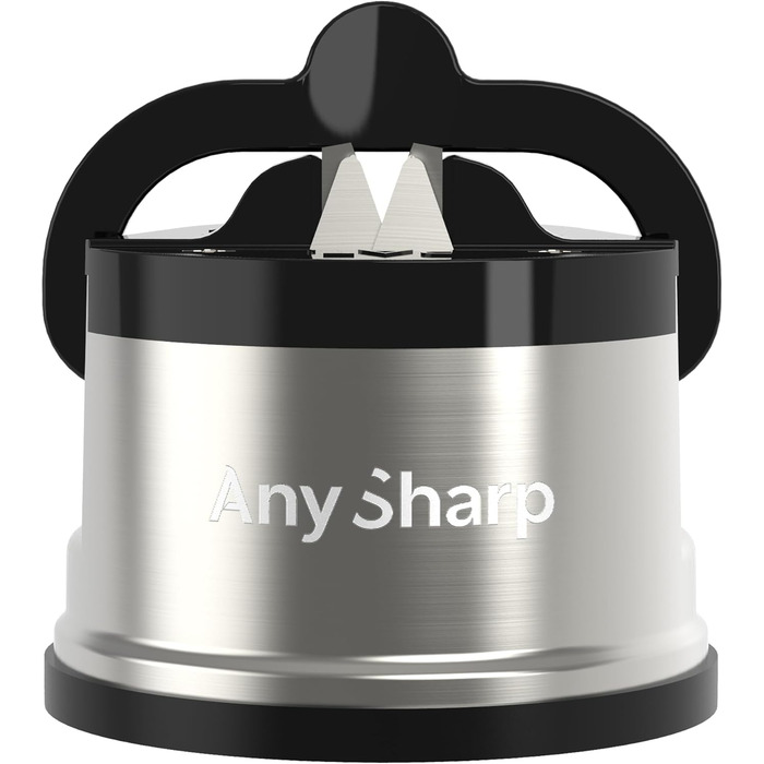 AnySharp Pro металевий точильник для ножів із присоскою, щіткова нержавіюча сталь