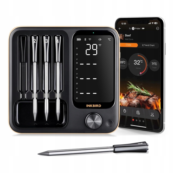 Електронний термометр із щупом Inkbird INT-14-BW, 0-300 °C