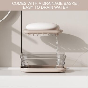 Миска для мила з водовідведенням, водонепроникна, знімна, для кемпінгу, подорожей, ванної кімнати