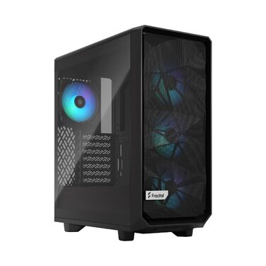 Корпус для ПК Fractal Design Meshify 2 Compact Black ATX Mid Tower, RGB, загартоване скло (Light Tint), високий повітряний потік