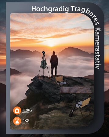 Легкий штатив для камери та смартфона 184 см, посилений фотоштатив з сумкою-чохлом та тримачем для телефону