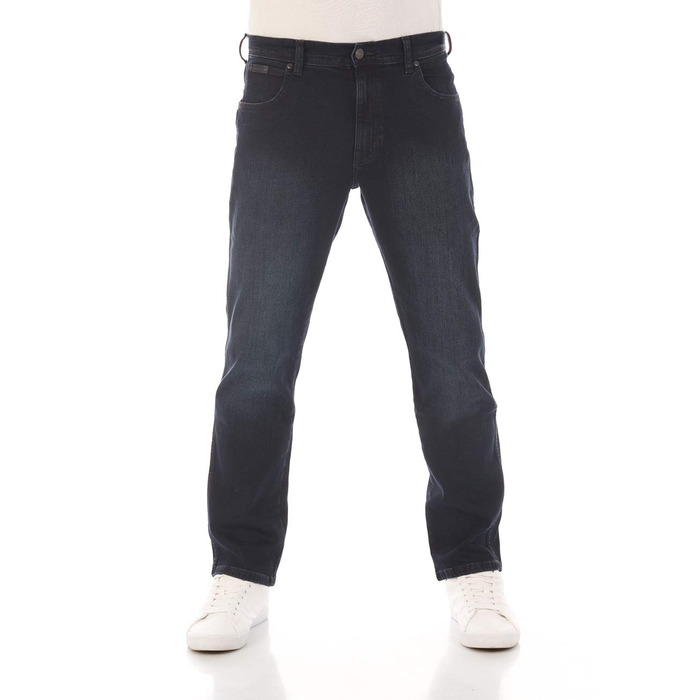 Джинси чоловічі Wrangler Texas Stretch Regular Fit Authentic Straight, бавовна, колір Smoke Blue (33W/36L)