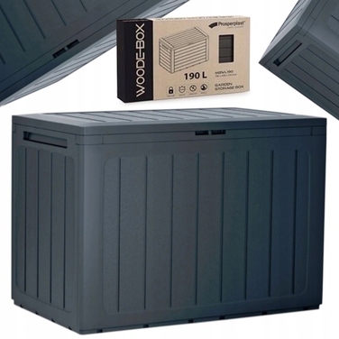 Садовий бокс Prosperplast 190 л, пластик, чорний
