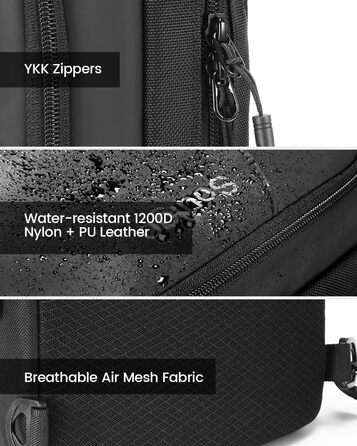 Чоловіча та жіноча сумка через плече Soulgo EDC, компактна, водонепроникна, для планшету 11 дюймів (iPad), чорна