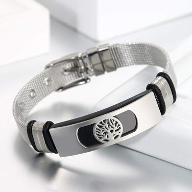 Чоловічий браслет Flongo з нержавіючої сталі, браслет-ланцюжок 