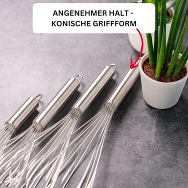 Вінчики для збивання Westmark (3 шт.) з нержавіючої сталі, 17/23/28 см, срібний, модель 2022