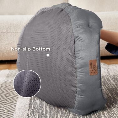 BEDSURE Cat Bed Washable - 63x53x20cm Cat Bed Grey with Reversible Inner Cushion Cat Sleeping Place for Cats or Small Dogs