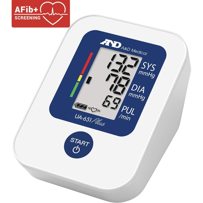 Тонометр A&D Medical UA-611 Plus з перевіркою на фібриляцію передсердь (AFib Screening)