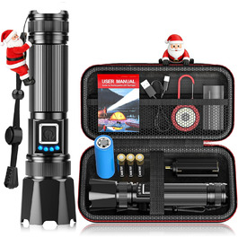 LED ліхтарик XHP70.2 на 1000000 люменів, перезаряджається, з зумом, 5 режимів, водонепроникний IP67, для кемпінгу, туризму, надзвичайних ситуацій SR5000S